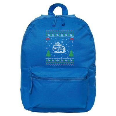 Ugly Xmas Design Camper Ugly Christmas Sweater Funny Gift 16 in Basic Backpack