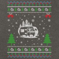 Ugly Xmas Design Camper Ugly Christmas Sweater Funny Gift Cotton Canvas Backpack