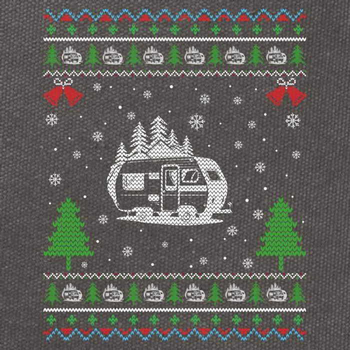 Ugly Xmas Design Camper Ugly Christmas Sweater Funny Gift Cotton Canvas Backpack