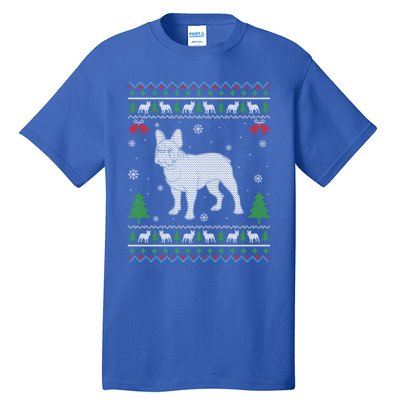 Ugly Xmas Design French Bulldog Ugly Christmas Sweater Funny Gift Tall T-Shirt