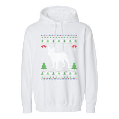 Ugly Xmas Design French Bulldog Ugly Christmas Sweater Funny Gift Garment-Dyed Fleece Hoodie