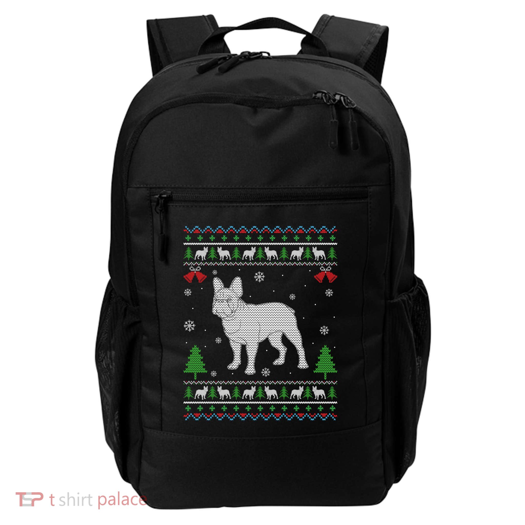 Ugly Xmas Design French Bulldog Ugly Christmas Sweater Funny Gift Backpack
