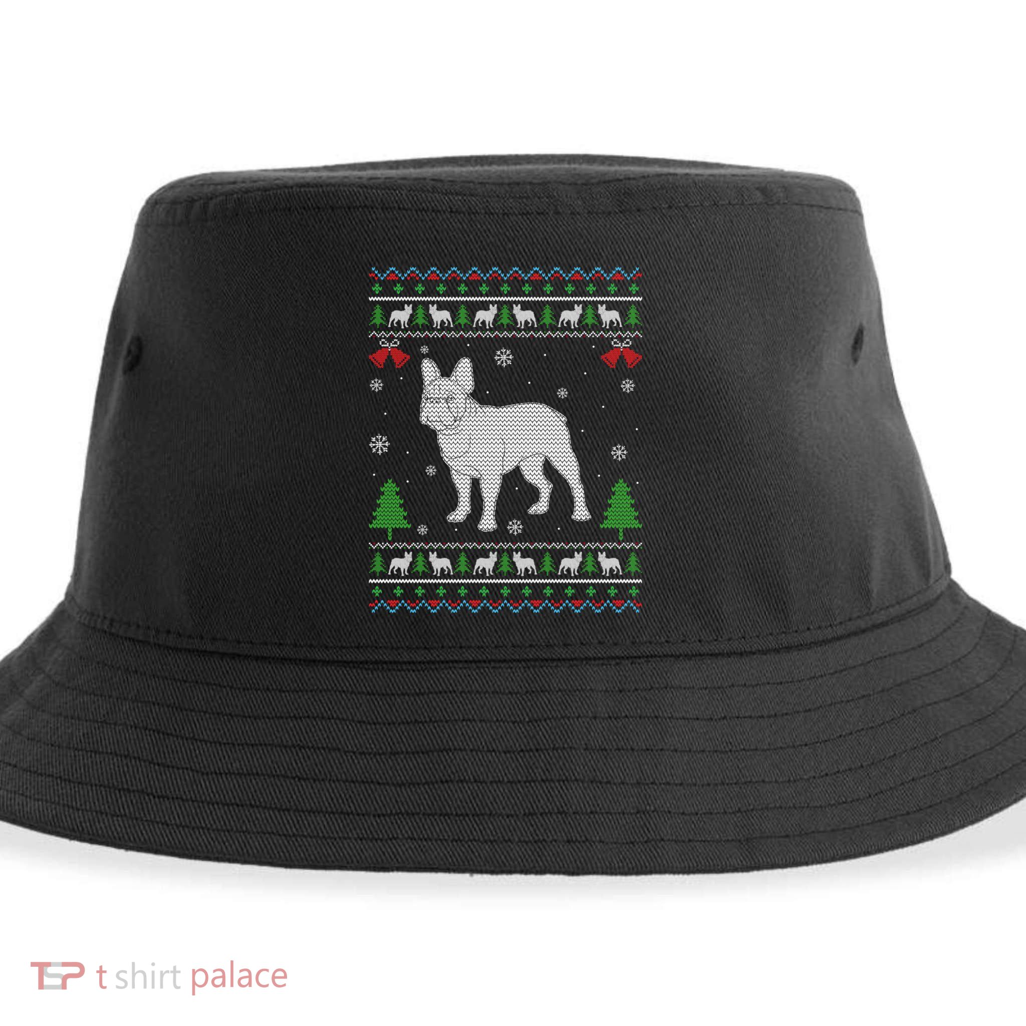 Ugly Xmas Design French Bulldog Ugly Christmas Sweater Funny Gift Sustainable Bucket Hat