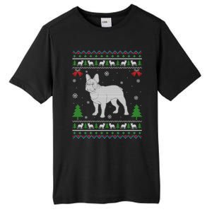 Ugly Xmas Design French Bulldog Ugly Christmas Sweater Funny Gift Tall Fusion ChromaSoft Performance T-Shirt