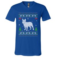 Ugly Xmas Design French Bulldog Ugly Christmas Sweater Funny Gift V-Neck T-Shirt