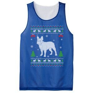 Ugly Xmas Design French Bulldog Ugly Christmas Sweater Funny Gift Mesh Reversible Basketball Jersey Tank