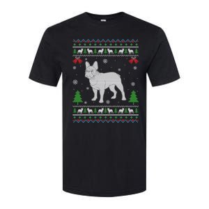 Ugly Xmas Design French Bulldog Ugly Christmas Sweater Funny Gift Softstyle CVC T-Shirt