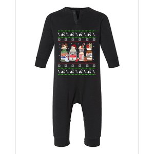 Ugly Xmas Funny Propofol Christmas Nurse Crna Pacu Er Ed Icu Infant Fleece One Piece