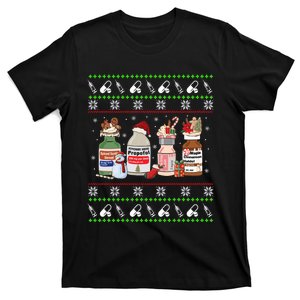 Ugly Xmas Funny Propofol Christmas Nurse Crna Pacu Er Ed Icu T-Shirt