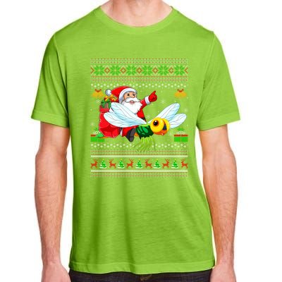 Ugly Xmas Funny Santa Riding Dragonfly Christmas Gift Adult ChromaSoft Performance T-Shirt