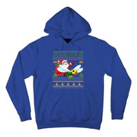 Ugly Xmas Funny Santa Riding Dragonfly Christmas Gift Hoodie