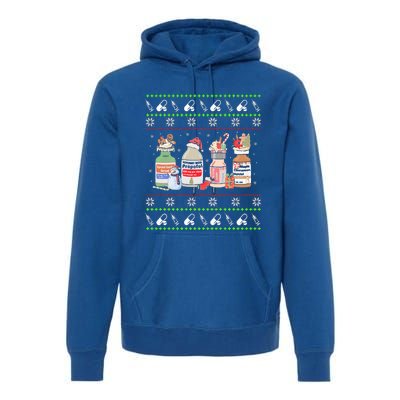 Ugly Xmas Funny Propofol Christmas Nurse CRNA PACU ER ED ICU  Premium Hoodie