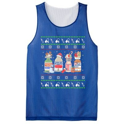 Ugly Xmas Funny Propofol Christmas Nurse CRNA PACU ER ED ICU  Mesh Reversible Basketball Jersey Tank