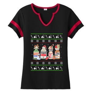 Ugly Xmas Funny Propofol Christmas Nurse Crna Pacu Er Ed Icu Ladies Halftime Notch Neck Tee