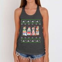 Ugly Xmas Funny Propofol Christmas Nurse Crna Pacu Er Ed Icu Women's Knotted Racerback Tank