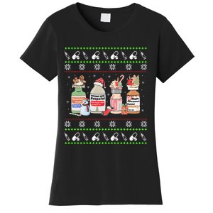 Ugly Xmas Funny Propofol Christmas Nurse Crna Pacu Er Ed Icu Women's T-Shirt