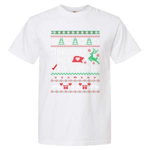 Ugly Xmas Funny Nice Naughty Innocent Until Proven Guilty Gift Garment-Dyed Heavyweight T-Shirt