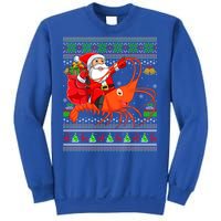 Ugly Xmas Funny Santa Riding Shrimp Fish Christmas Cute Gift Sweatshirt