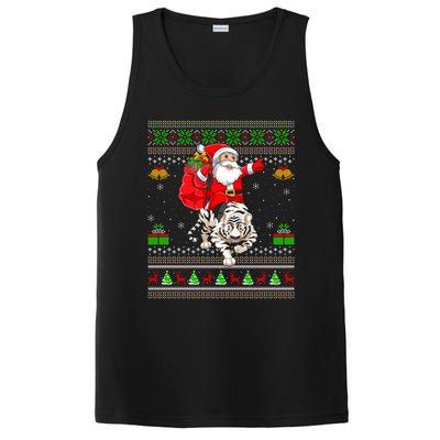 Ugly Xmas Funny Santa Riding White Tiger Christmas Gift PosiCharge Competitor Tank