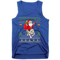 Ugly Xmas Funny Santa Riding White Tiger Christmas Gift Tank Top