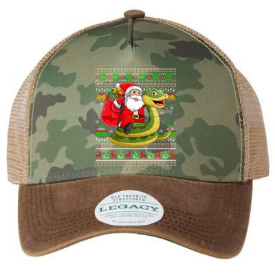 Ugly Xmas Funny Santa Riding Snake Christmas Gift Legacy Tie Dye Trucker Hat