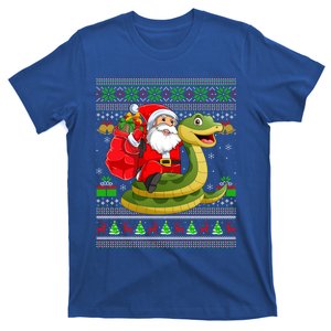 Ugly Xmas Funny Santa Riding Snake Christmas Gift T-Shirt