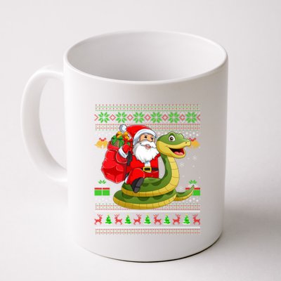 Ugly Xmas Funny Santa Riding Snake Christmas Gift Coffee Mug