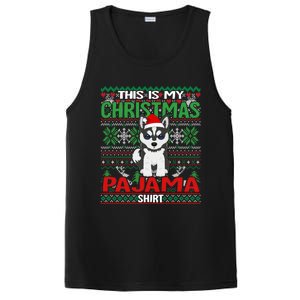 Ugly Xmas Holiday This Is My Siberian Husky Dog Christmas Great Gift PosiCharge Competitor Tank