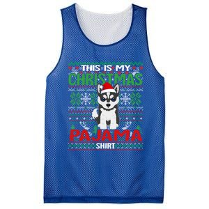 Ugly Xmas Holiday This Is My Siberian Husky Dog Christmas Great Gift Mesh Reversible Basketball Jersey Tank