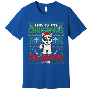 Ugly Xmas Holiday This Is My Siberian Husky Dog Christmas Great Gift Premium T-Shirt