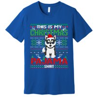 Ugly Xmas Holiday This Is My Siberian Husky Dog Christmas Great Gift Premium T-Shirt