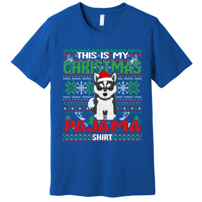 Ugly Xmas Holiday This Is My Siberian Husky Dog Christmas Great Gift Premium T-Shirt