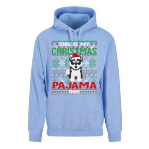 Ugly Xmas Holiday This Is My Siberian Husky Dog Christmas Great Gift Unisex Surf Hoodie