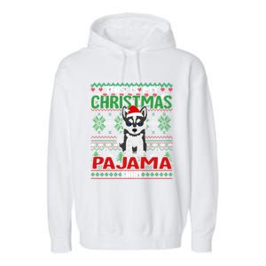 Ugly Xmas Holiday This Is My Siberian Husky Dog Christmas Great Gift Garment-Dyed Fleece Hoodie