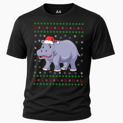 Ugly Xmas Hippo Graphic Funny Ugly Sweater Christmas Cute Gift Performance Shirt