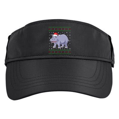 Ugly Xmas Hippo Graphic Funny Ugly Sweater Christmas Cute Gift Adult Drive Performance Visor