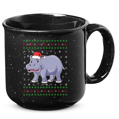 Ugly Xmas Hippo Graphic Funny Ugly Sweater Christmas Cute Gift 15oz Campfire Ceramic Mug