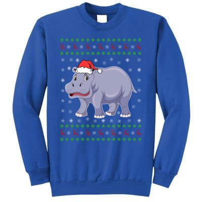 Ugly Xmas Hippo Graphic Funny Ugly Sweater Christmas Cute Gift Sweatshirt