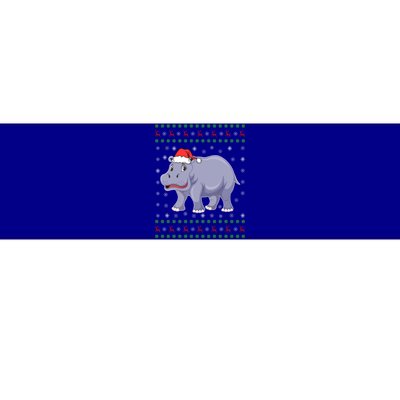 Ugly Xmas Hippo Graphic Funny Ugly Sweater Christmas Cute Gift Bumper Sticker