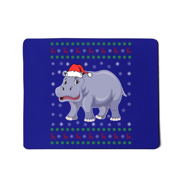 Ugly Xmas Hippo Graphic Funny Ugly Sweater Christmas Cute Gift Mousepad