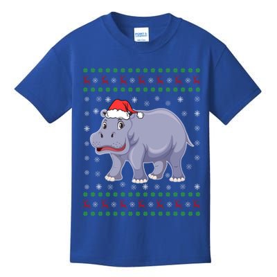 Ugly Xmas Hippo Graphic Funny Ugly Sweater Christmas Cute Gift Kids T-Shirt