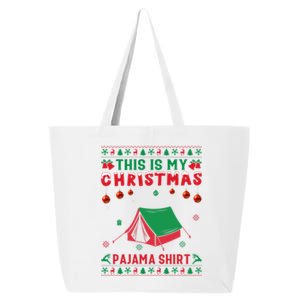 Ugly Xmas Holiday This Is My Camping Christmas Pajama Gift 25L Jumbo Tote