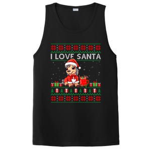 Ugly Xmas Holiday Horse I Love Santa Horse Christmas Gift PosiCharge Competitor Tank