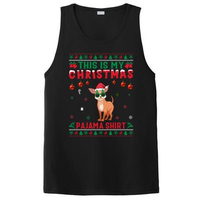 Ugly Xmas Holiday This Is My Chihuahua Dog Christmas Pajama Cute Gift PosiCharge Competitor Tank