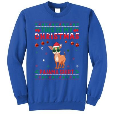 Ugly Xmas Holiday This Is My Chihuahua Dog Christmas Pajama Cute Gift Tall Sweatshirt