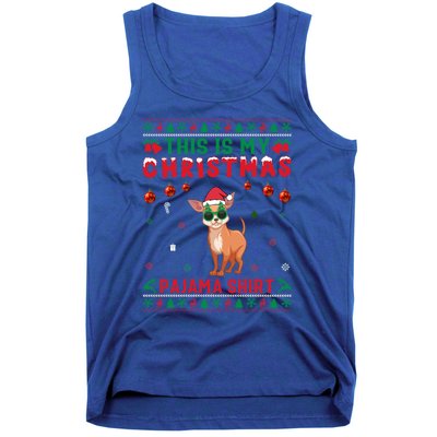 Ugly Xmas Holiday This Is My Chihuahua Dog Christmas Pajama Cute Gift Tank Top