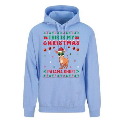 Ugly Xmas Holiday This Is My Chihuahua Dog Christmas Pajama Cute Gift Unisex Surf Hoodie