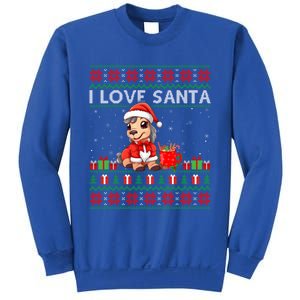 Ugly Xmas Holiday Horse I Love Santa Horse Christmas Gift Sweatshirt