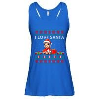 Ugly Xmas Holiday Horse I Love Santa Horse Christmas Gift Ladies Essential Flowy Tank