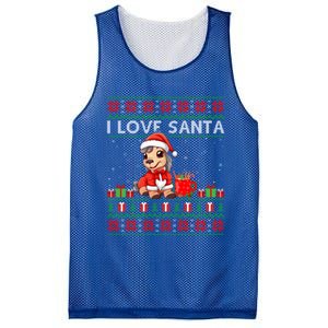 Ugly Xmas Holiday Horse I Love Santa Horse Christmas Gift Mesh Reversible Basketball Jersey Tank